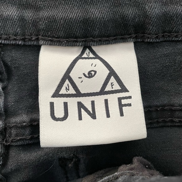 Women's UNIF black distressed Skinny Jeans Size 26 - Picture 4 of 4
